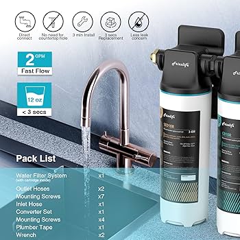 Frizzlife DW10 Under Sink Water Filter System, NSF/ANSI